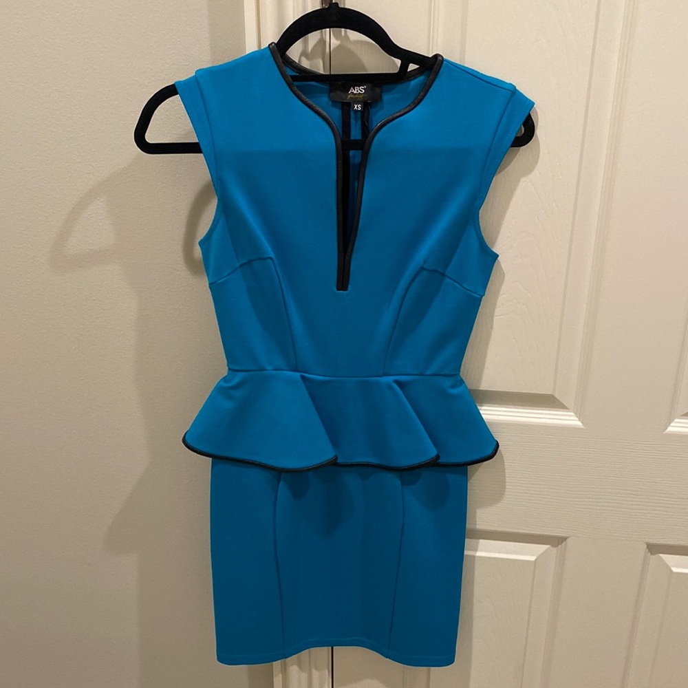 ABS blue peplum dress. Size XS